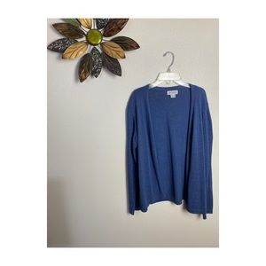 BLUE LIZ CLAIBORNE CARDIGAN